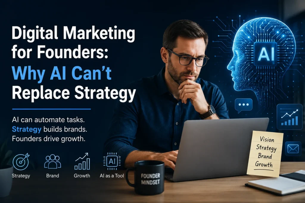 Digital marketing agency helping founders build stronger brands and drive business growth using AI-powered marketing strategies.